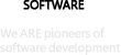 Software: We ARE pioneers of software development